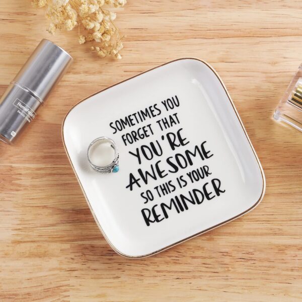 PUDDING CABIN Inspirational Gifts for Women Ring Dish You're Awesome - Image 2