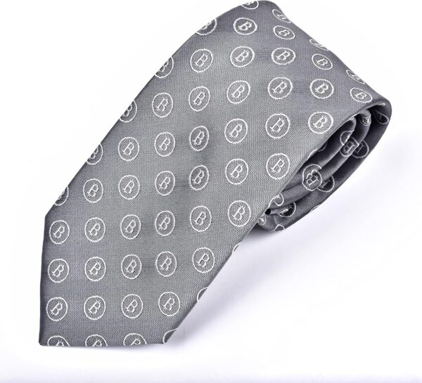 Grey Bitcoin Necktie - Blockchain - cryptocurrency necktie - crypto...