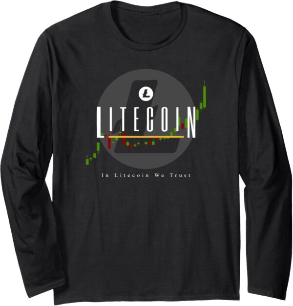 Litecoin Cryptocurrency LTC Crypto Gift for Men Women Long Small, Black