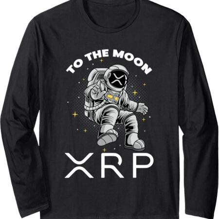 XRP To The Moon Ripple Crypto Gifts Bitcoin HODL Coin Long Small, Black