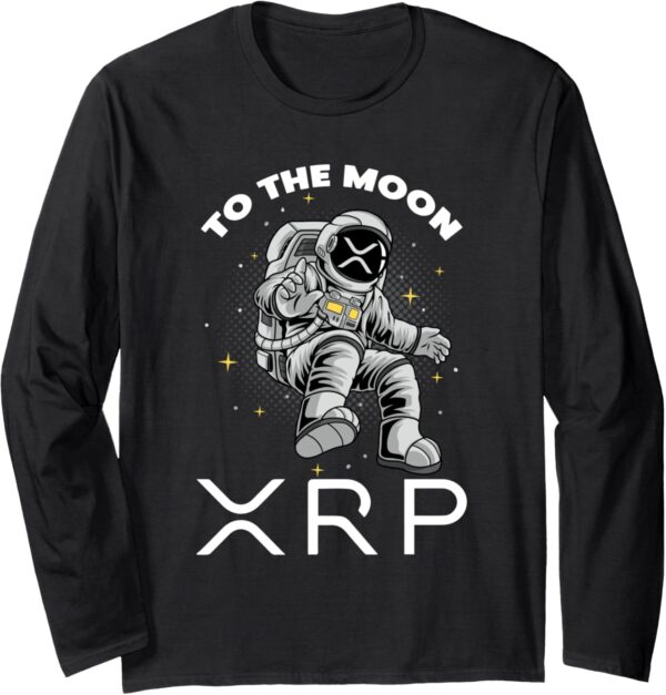 XRP To The Moon Ripple Crypto Gifts Bitcoin HODL Coin Long Small, Black