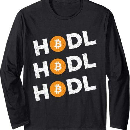 Bitcoin HODL - Funny Crypto Gift For Men & Women Long Sleeve Small, Black