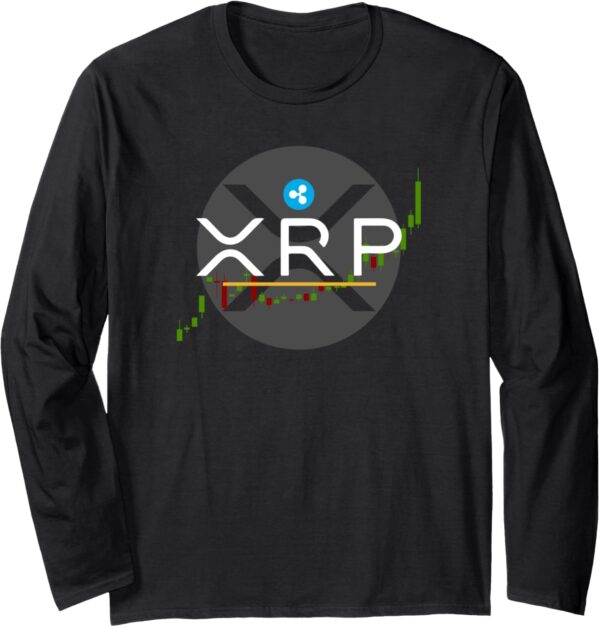 XRP Ripple Cryptocurrency Crypto Gift for Men Women Long Sleeve Small, Black