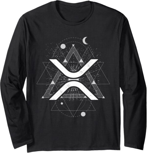 XRP Crypto Gift Cryptocurrency Blockchain Community Long Sleeve Small, Black