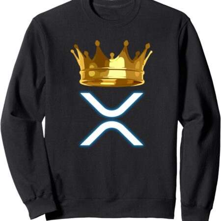 XRP Merchandise Cryptocurrency Gift Blockchain Crypto Sweatshirt Small, Black