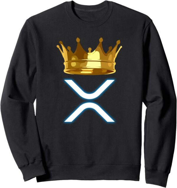 XRP Merchandise Cryptocurrency Gift Blockchain Crypto Sweatshirt Small, Black