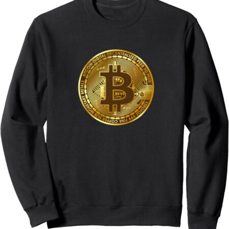Bitcoin BTC Gold Coin Crypto Trader Gift Colors Blockchain Small, Black