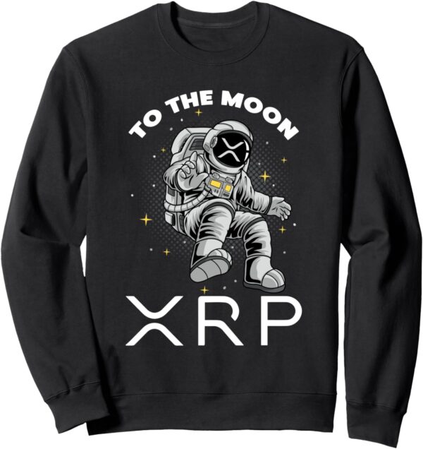 XRP To The Moon Ripple Crypto Gifts Bitcoin HODL Coin Small, Black
