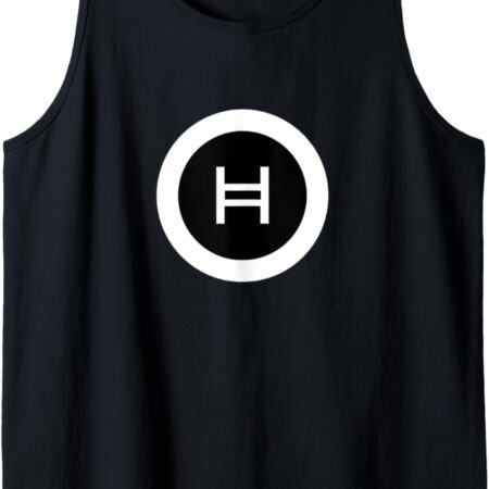 Hedera Hashgraph HBAR White Crypto Trader Gift Tank Top Small, Black
