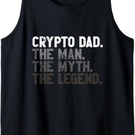 Crypto Daddy Bitcoin Keychain Currency Father's Day Tank Small, Black