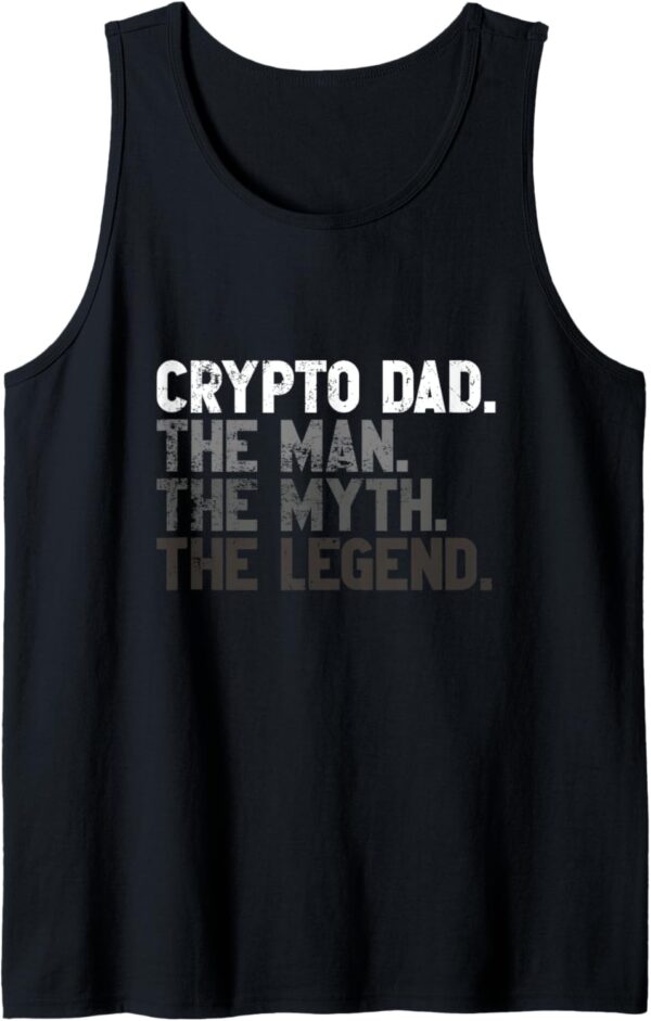 Crypto Daddy Bitcoin Keychain Currency Father's Day Tank Small, Black