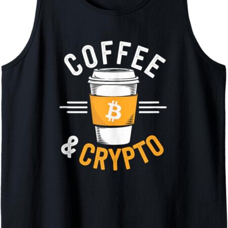 Bitcoin Coffee & Crypto Gifts for Men BTC Tank Top Small, Black