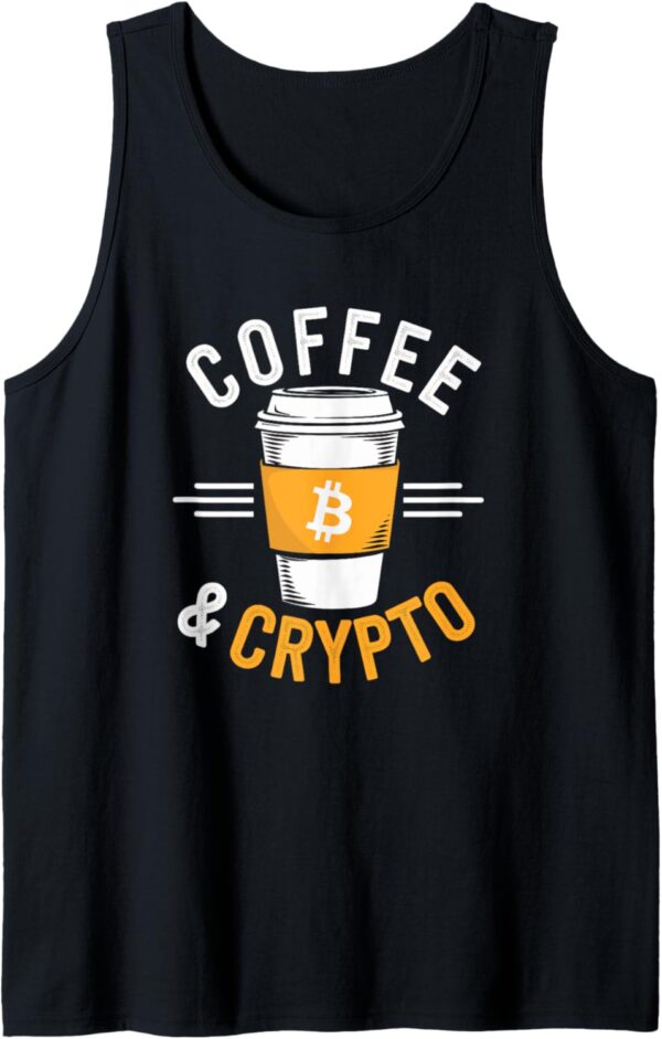 Bitcoin Coffee & Crypto Gifts for Men BTC Tank Top Small, Black