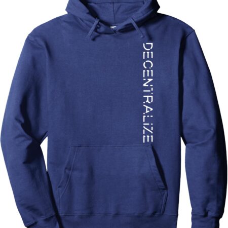 Crypto Cryptocurrency Gift Blockchain T-Shirt | DECENTRALIZE Small, Navy Blue