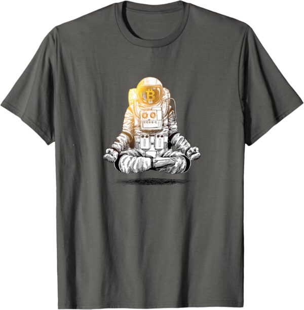 Bitcoin To The Moon - Crypto Chill Astronaut T-Shirt Small, Asphalt Grey