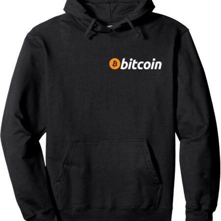 Bitcoin Logo: Crypto Enthusiast Pullover Hoodie Small, Black