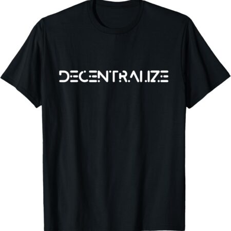 Decentralize - Cryptocurrency Blockchain Decentralization T-Shirt Small, Black