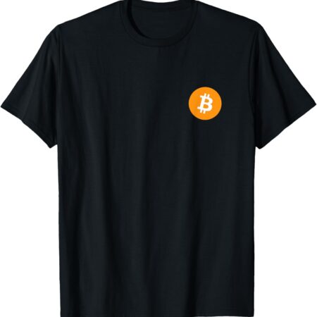 Bitcoin Small Pocket Logo BTC Coin Crypto Trader Gift T-Shirt Small, Black
