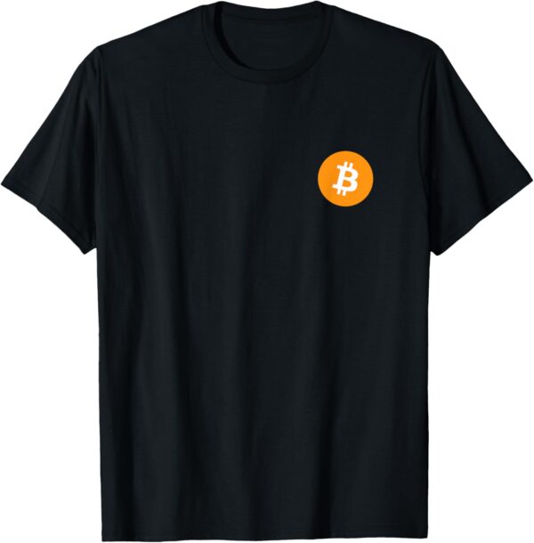 Bitcoin Small Pocket Logo BTC Coin Crypto Trader Gift T-Shirt Small, Black
