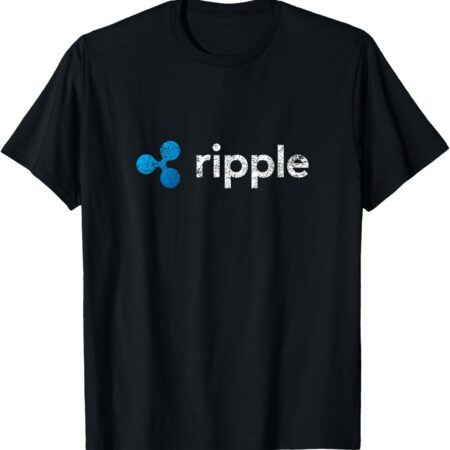 Ripple XRP Cryptocurrency Crypto Trader Gift Distressed T-Shirt Small, Black