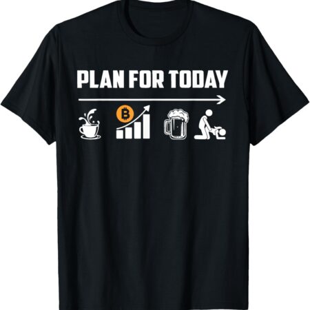 Bitcoin Crypto Coffee Beer Plan For Today Trader Gift Small, Black