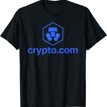 Crypto com CRO Coin Token Cryptocurrency Tee T-Shirt Small, Black