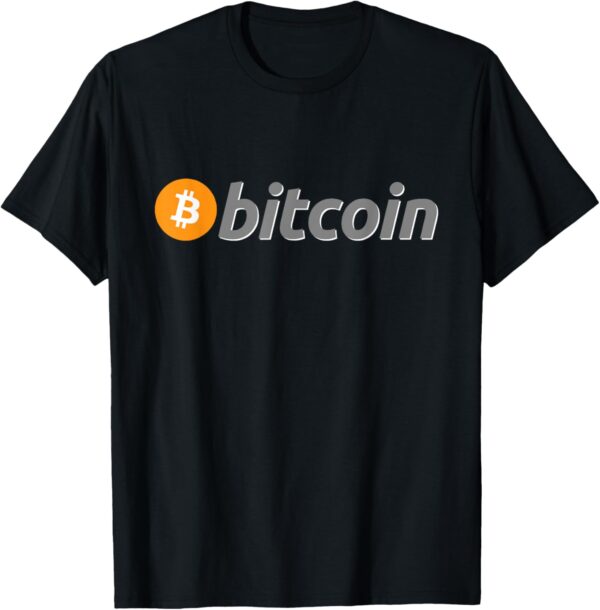 Bitcoin Logo Wear, Blockchain Merch, Crypto Miner Gift T-Shirt Small, Black