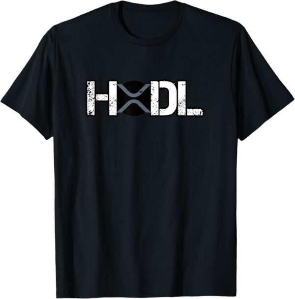 XRP HOLD Distressed Dark Crypto Trader Gift T-Shirt Small, Black