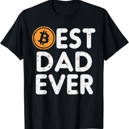Best Dad Ever Bitcoin Crypto Cryptocurrency Daddy Papa Men Small, Black