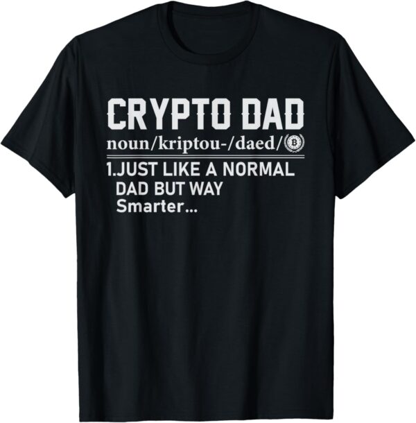Crypto Dad Noun Definition Funny Mens Bitcoin T-Shirt Small, Black