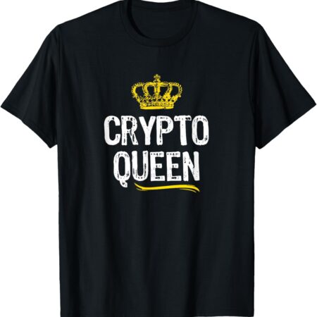 Crypto Queen Women Girls Cryptocurrency Currency Funny Gift Small, Black