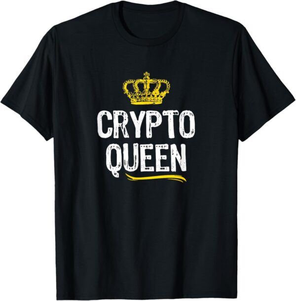 Crypto Queen Women Girls Cryptocurrency Currency Funny Gift Small, Black
