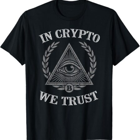 In Crypto We Trust Shirt Bitcoin Cryptocurrency T-Shirt Small, Black