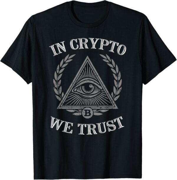 In Crypto We Trust Shirt Bitcoin Cryptocurrency T-Shirt Small, Black