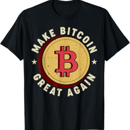 Make Bitcoin Great Again Retro Funny Gift for Crypto Trader Small, Black