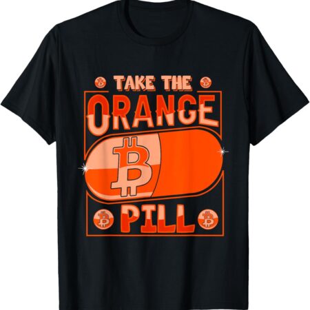 Take The Orange BTC Pill Bitcoin Funny Crypto Gift Small, Black