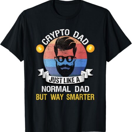 Bitcoin Dogecoin Crypto Dad Shirt | Just Like A Normal Small, Black