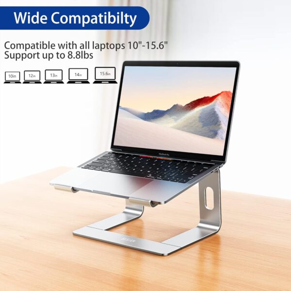 BESIGN LS03 Aluminum Laptop Stand, Ergonomic Detachable Computer B-Silver - Image 3