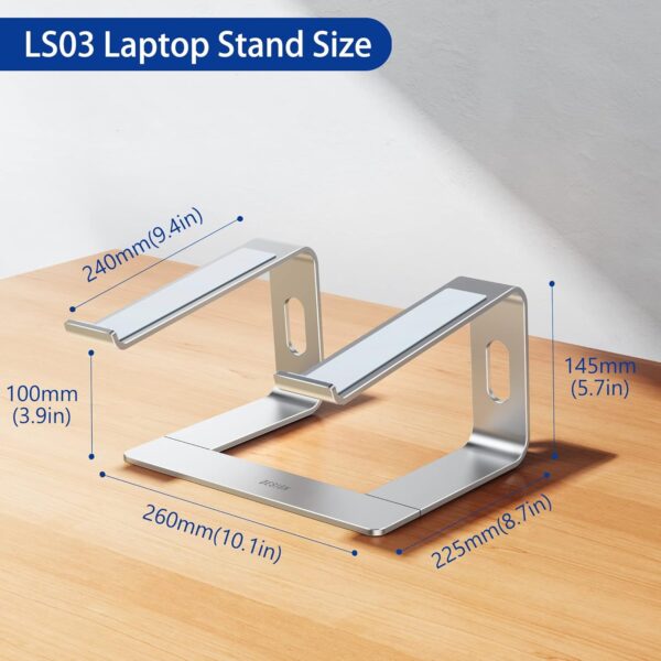 BESIGN LS03 Aluminum Laptop Stand, Ergonomic Detachable Computer B-Silver - Image 4