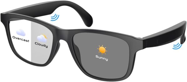 Smart Glasses with Bluetooth, Photochromic-Lens and UV400 Protection