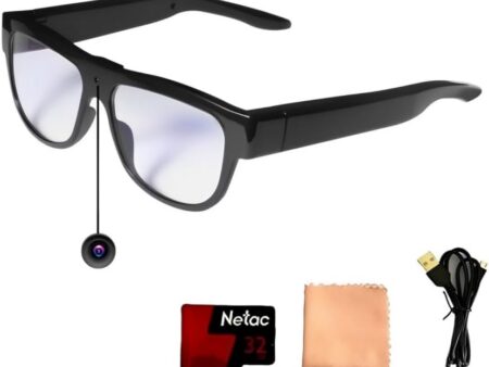 HD 1080P Camera Glasses: 32GB Storage, Eye-Level Recording