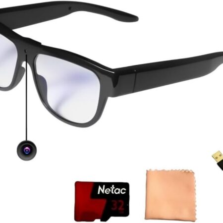 HD 1080P Camera Glasses: 32GB Storage, Eye-Level Recording