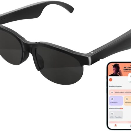 AI Translator Glasses: 100 Languages + Bluetooth Music