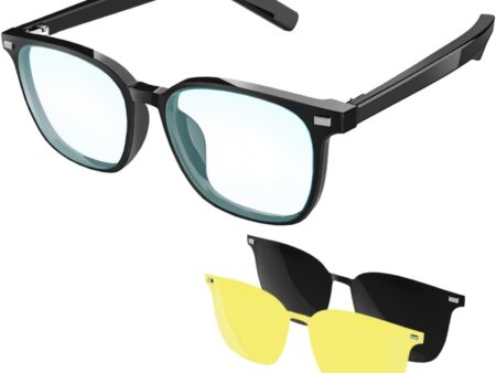 Polarized Bluetooth Smart Glasses: Magnetic Clip, Open Ear Audio, IP65 Waterproof