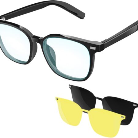 Polarized Bluetooth Smart Glasses: Magnetic Clip, Open Ear Audio, IP65 Waterproof