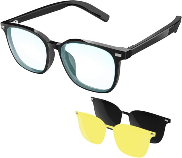 Polarized Bluetooth Smart Glasses: Magnetic Clip, Open Ear Audio, IP65 Waterproof