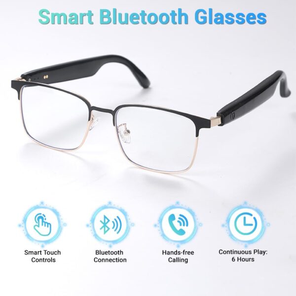 Bluetooth Audio Smart Glasses: Open Ear, Blue Light Protection - Image 2