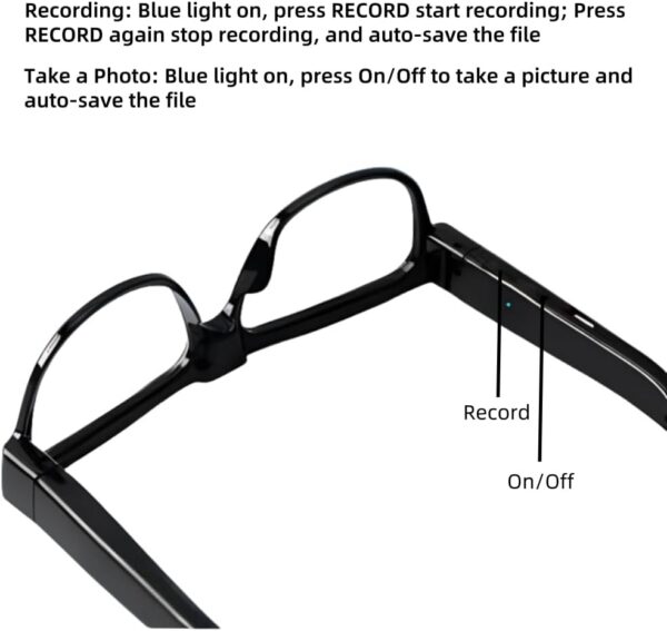 HD 1080P Camera Glasses: 32GB Storage, Eye-Level Recording - Image 7