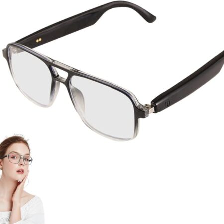 Smart Glasses with Blue Light Protection & Voice Control - Black