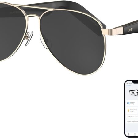 Smart Aviator M: Bluetooth Sunglasses with Open-Ear Speakers & AI Voice Control